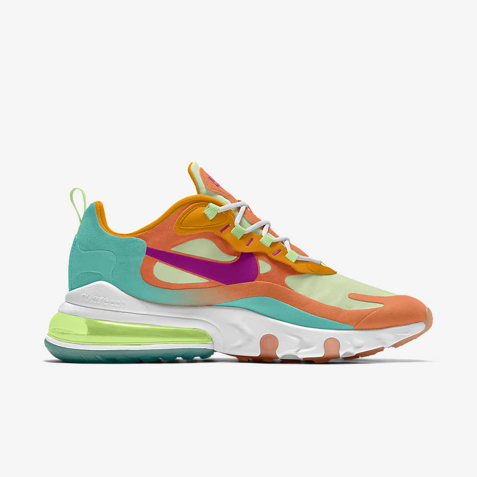 Nike Air Max 270 React Premium By You Custom Men s Shoe. Nike